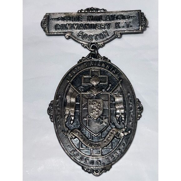 Vintage BOSTON MASS. 1895 KNIGHTS TEMPLAR DE MOLAY COMMANDERY 26TH TIRENNIAL W